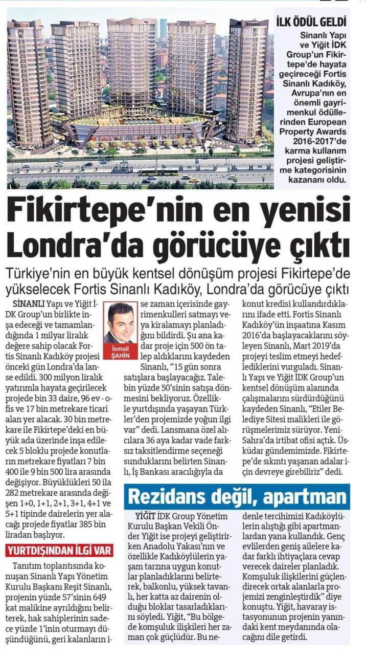 Fikirtepe'nin en yenisi Londra'da görücüye çıktı.