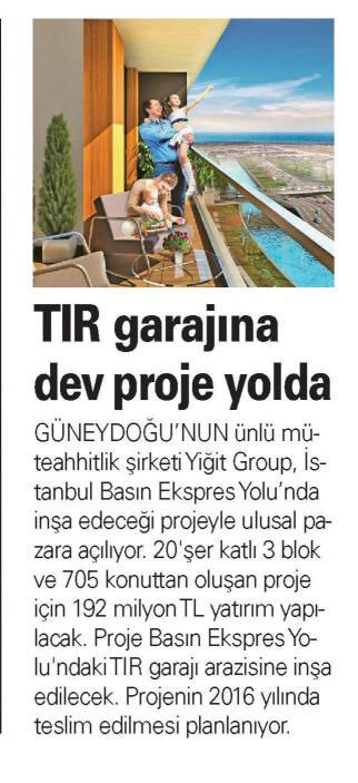 TIR garajına dev proje yolda